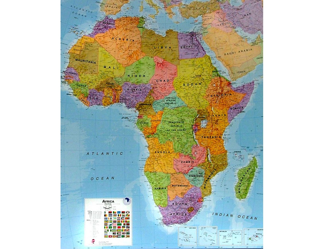 Nástěnná mapa AFRIKA